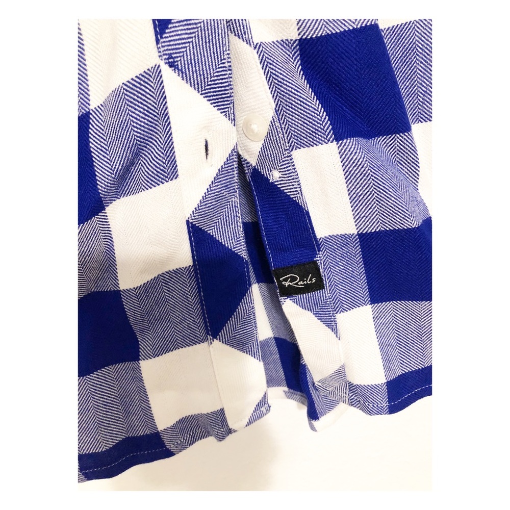 Rails Blue Buffalo Check Button Down Long Sleeve … - image 5